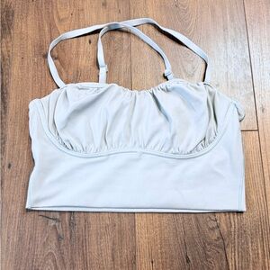Offline by Aerie Women’s Ruched Bustier Cami CropTop Light Blue Small